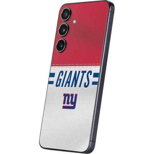 NFL New York Giants White Striped Galaxy S25 Skin